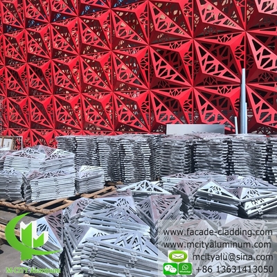 Panneau de sculpture CNC en aluminium fluorocarboné perforé panneau de mur de rideau panneau en aluminium pour revêtement de façade