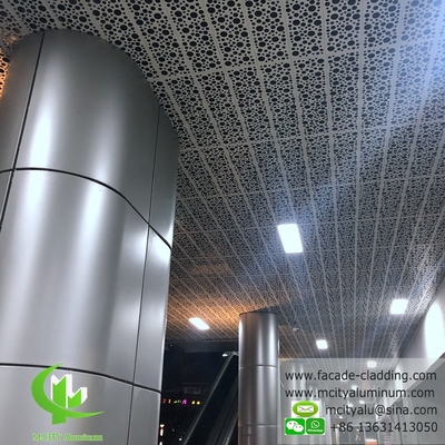 Plafond en aluminium panneau perforé en aluminium fluorocarboné mur rideau panneau en aluminium pour revêtement de façade