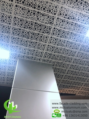 Plafond en aluminium panneau perforé en aluminium fluorocarboné mur rideau panneau en aluminium pour revêtement de façade