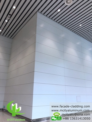 revêtement de façade en aluminium en poudre revêtue de feuille d'aluminium de finition PVDF blanche