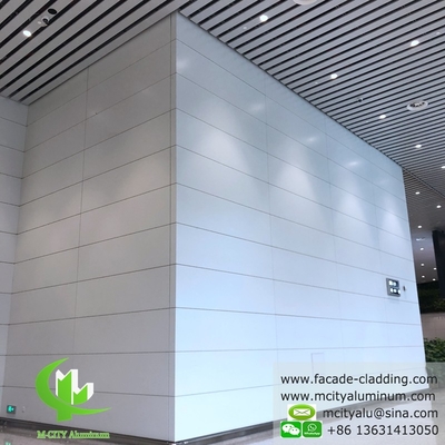 revêtement de façade en aluminium en poudre revêtue de feuille d'aluminium de finition PVDF blanche