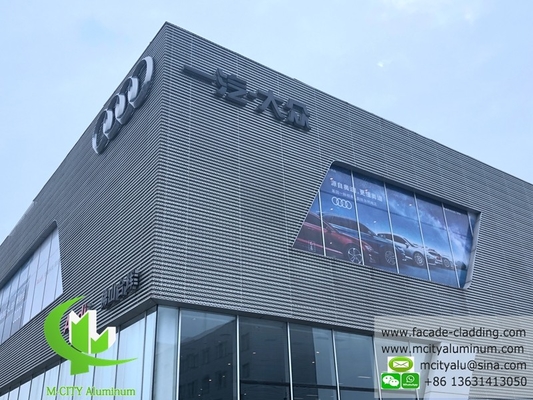 Métal Parement de façade en aluminium perforé revêtement de mur de rideau métallique
