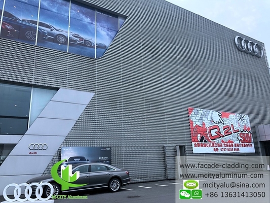 Panneau en aluminium architectural pour revêtement de façade perforation personnalisée