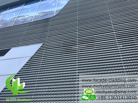 Métal Parement de façade en aluminium perforé revêtement de mur de rideau métallique