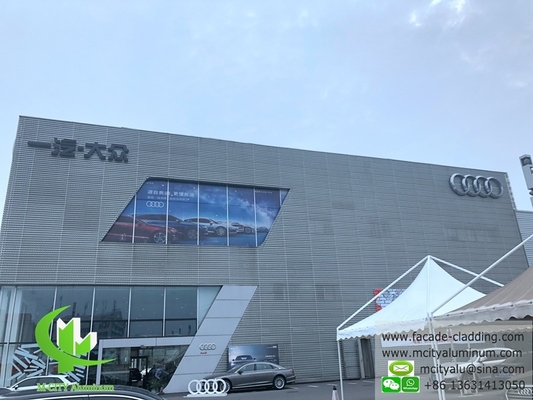Métal Parement de façade en aluminium perforé revêtement de mur de rideau métallique