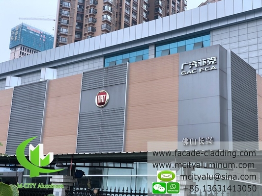 Coupe CNC de façade en aluminium pour revêtement mural en poudre
