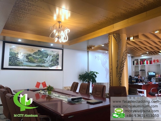 Plafond en aluminium extérieur pour revêtement de murs Peinture PVDF revêtement PPG