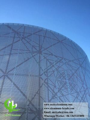 3003 Panneau de façade en alliage d'aluminium fabriqué sur mesure pour la vision architecturale