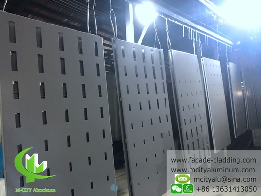 Panneau massif en aluminium pour façade en poudre recouvert de couleur grise 3 mm d'épaisseur