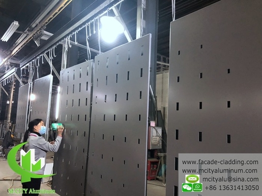 Façade en aluminium perforé pour revêtement mural en poudre revêtue extérieure