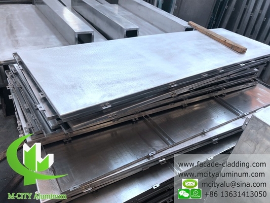 Panneau massif de façade en aluminium pour mur rideau en poudre revêtu de couleur grise épaisseur 3 mm