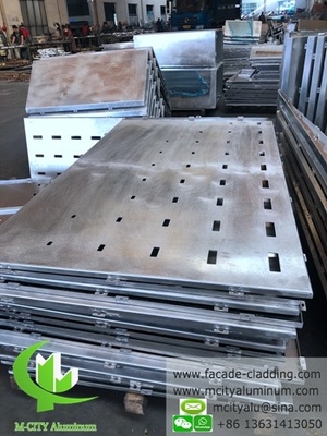 Panneau massif de façade en aluminium pour mur rideau en poudre revêtu de couleur grise épaisseur 3 mm