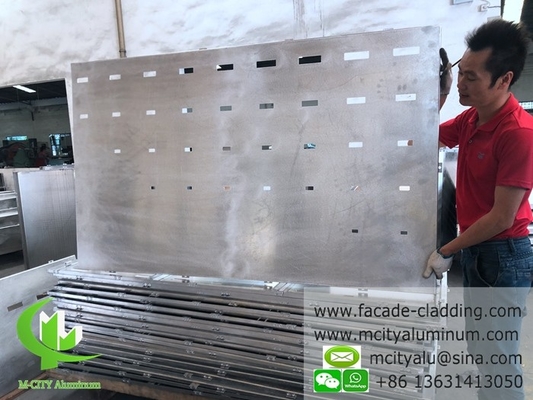 Façade en aluminium perforé pour revêtement murale en poudre extérieure