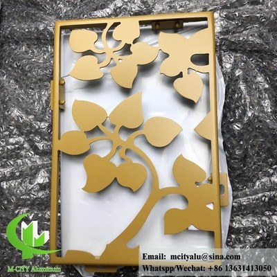 Panneau de façade en aluminium massif pour revêtement mural en poudre revêtu de couleur RAL couleur or