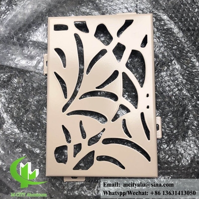 Façade en aluminium perforé pour revêtement mural en poudre revêtue extérieure