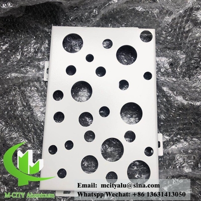 Panneau d'aluminium solide 3D pour façade en poudre revêtue de mur de rideau de couleur rouge