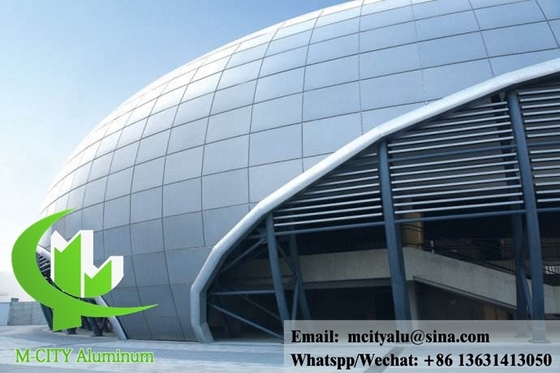 Parement en aluminium revêtu en poudre Façade en aluminium métallique revêtement extérieur