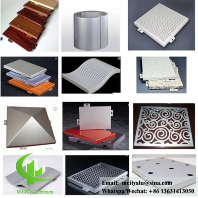 Coupe laser de tôle en aluminium revêtement et peinture de façade pvdf ppg