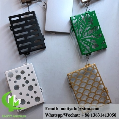 Panneau d'aluminium métallique perforé panneau d'aluminium massif à fluorocarbures