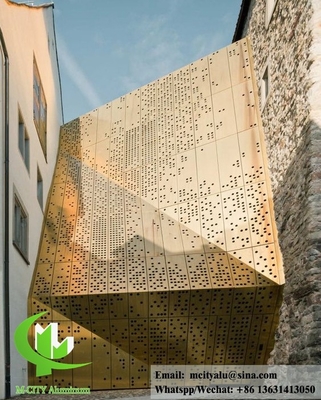 Coupe au laser Façade en aluminium feuille perforée pour revêtement de bâtiment