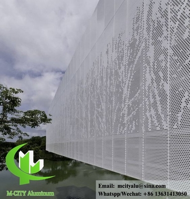 Panneau revêtu en poudre pour revêtement de façade en feuille d'aluminium péforée