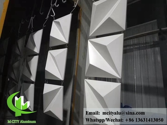 Panneau d'aluminium 3D architectural pour revêtement de façade