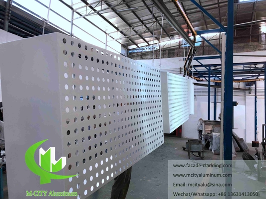 Panneau de coupe CNC métallique panneau perforé en aluminium fluorocarbone pour revêtement de façade