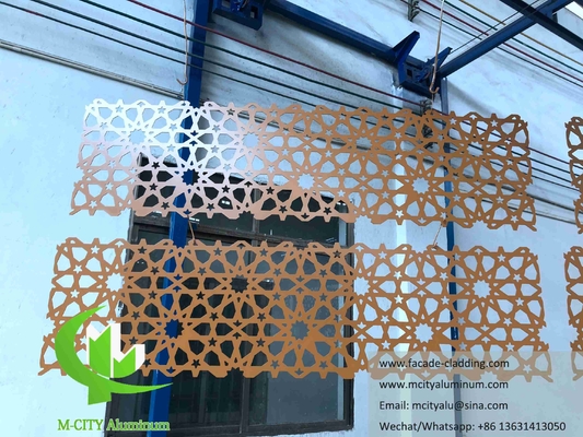 Extérieur de façade en aluminium architectural découpé au laser pour revêtement de mur