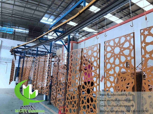 Écrans muraux métalliques Masjid Mashrabiya feuille d'aluminium pour le revêtement mural système de façade