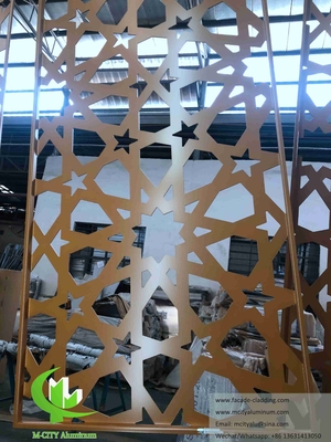 Façades décoratives découpées au laser Panneaux en aluminium pour mosquée musulmane