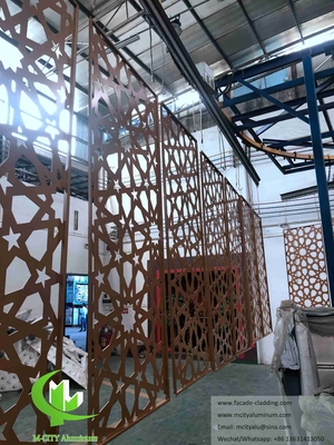 Façades décoratives découpées au laser Panneaux en aluminium pour mosquée musulmane