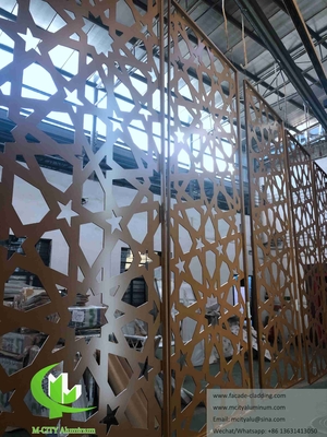 Façades décoratives découpées au laser Panneaux en aluminium pour mosquée musulmane