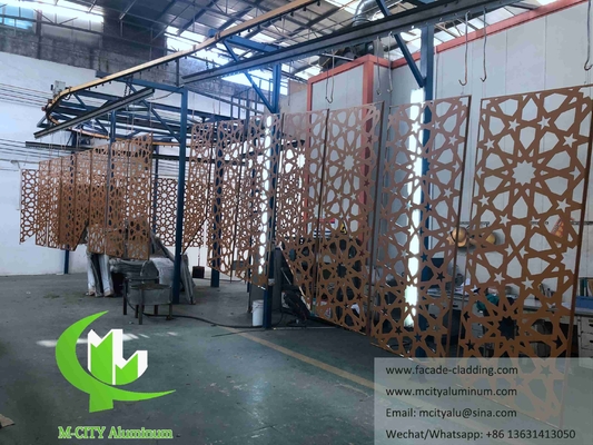 Extérieur de façade en aluminium architectural découpé au laser pour revêtement de mur