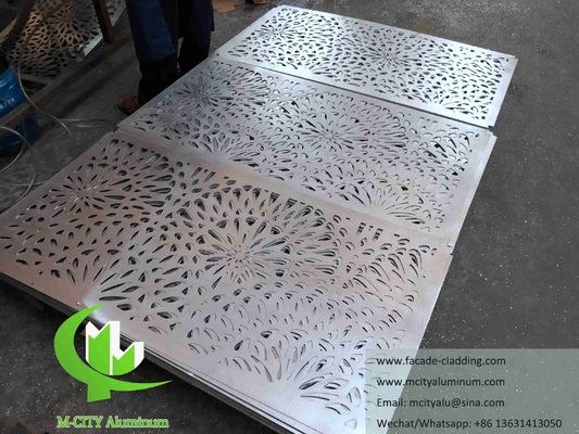 Panneau mural en aluminium perforé extérieur en cnc sculpté pour la décoration de bâtiments