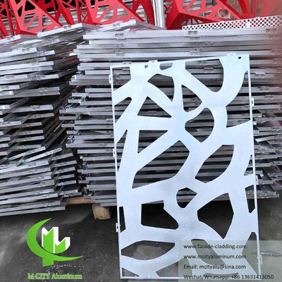 Extérieur de façade en aluminium architectural découpé au laser pour revêtement de mur