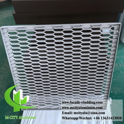 Panneau d'écran architectural en aluminium à maille étendue pour façade extérieure