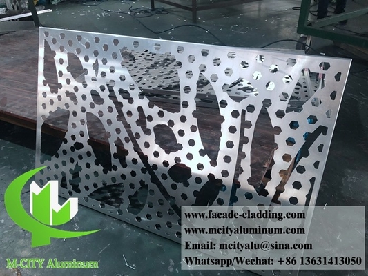 8 mm feuille de coupe laser en aluminium Façade en aluminium architectural coupe laser pour clôture