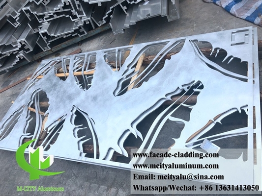8 mm feuille de coupe laser en aluminium Façade en aluminium architectural coupe laser pour clôture