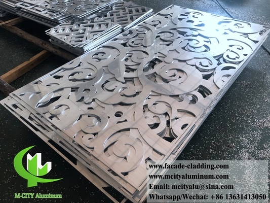 Feuille de coupe au laser en aluminium extérieur en métal Coupe au laser de façade en aluminium architectural pour mur rideau