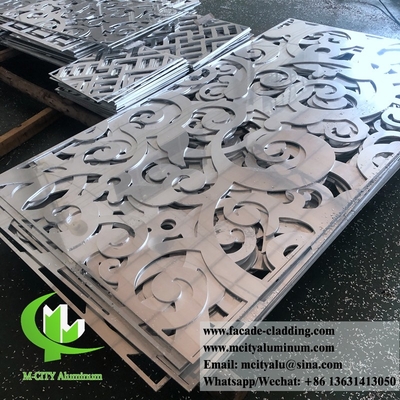 Feuille de coupe au laser en aluminium extérieur en métal Coupe au laser de façade en aluminium architectural pour mur rideau