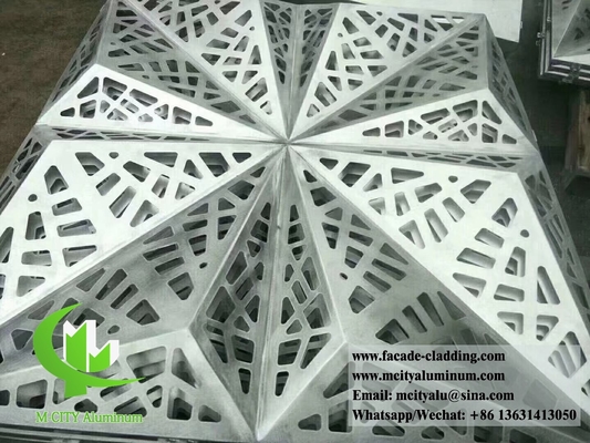 Panneaux d'aluminium 3D pour façade d'hôtel fabricant de tôles métalliques sur mesure