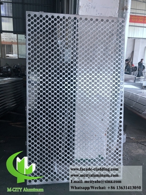 tôle d'aluminium CNC façade en aluminium architectural coupée au laser pour revêtement mural tôle perforée