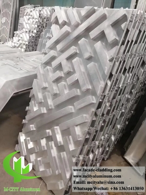 Panneaux d'aluminium 3D pour façade d'hôtel fabricant de tôles métalliques sur mesure