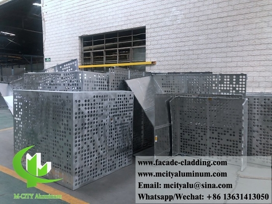 Panneau solide en aluminium perforant revêtement métallique pour les écrans en aluminium de façade murale