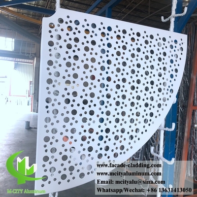 Panneau perforant CNC en aluminium fluorocarbone, panneau perforé, mur rideau pour revêtement de façade