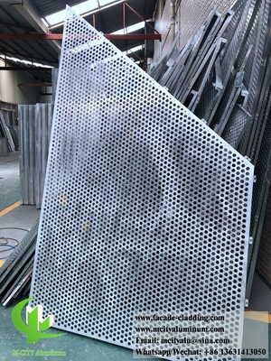 Panneau d'aluminium métallique perforé avec des trous ronds