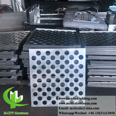 Panneau solide en aluminium perforant revêtement métallique pour les écrans en aluminium de façade murale