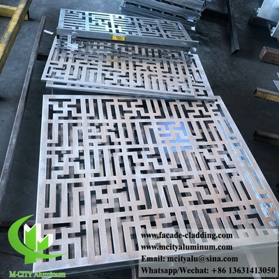 Panneau solide en aluminium perforant revêtement métallique pour les écrans en aluminium de façade murale