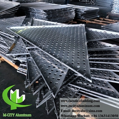 Panneau solide en aluminium perforant revêtement métallique pour les écrans en aluminium de façade murale