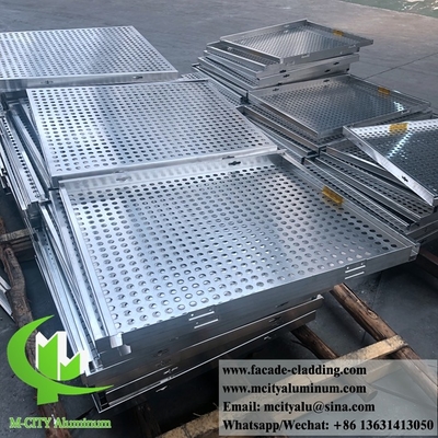 tôle perforée CNC revêtement extérieur de façade en tôle d'aluminium 3 mm plié